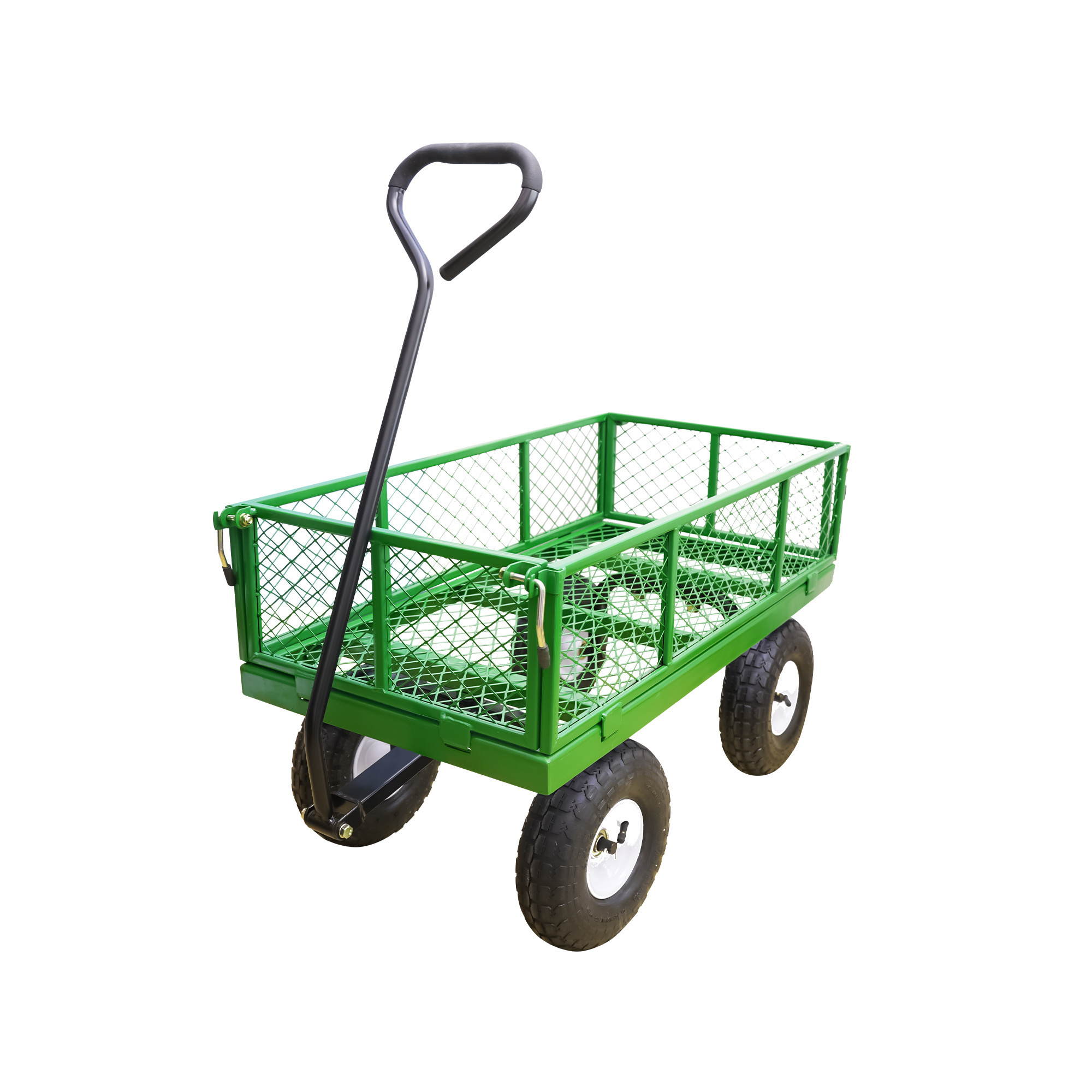 EISEN Metal Garden Cart, 600 lbs Capacity, Removable Steel Mesh Sides, 10in Wheels, Model AA0912